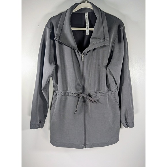lululemon athletica Jackets & Blazers - Lululemon Softstreme Cinch-Waist Jacket Graphite Grey LW3GNNS Size 8